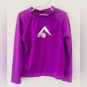 Vibrant Purple Kids Swim Rashguard